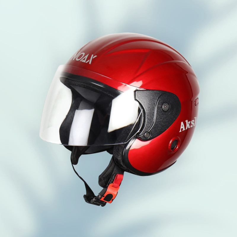 NOAX unisex full facce helmet original-374 Motorbike Helmet(Red)