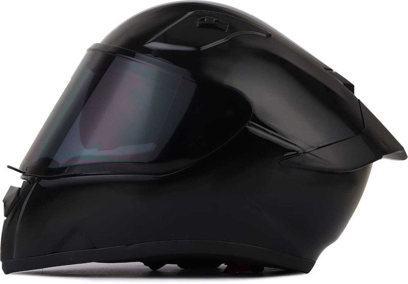 FOROLY Bolt Aerodynamic spoiler ABS Material with Sunvisor Motorbike Helmet(Black)