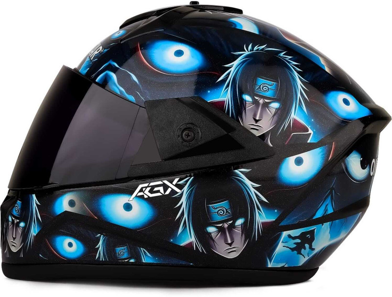 Agx Fighter ISI Certified with Anti UV Polycarbonate Visor ABS Material, Unisex Motorbike Helmet(Multicolor)
