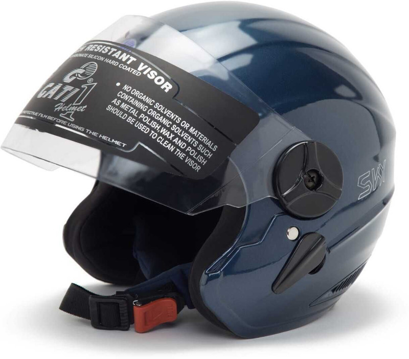 Aksh UNISEX SAFETY HELMET ISI MARK HELMET- TWO WHEELER,BIKE & SCOOTER Y-3422 Motorbike Helmet(Blue)
