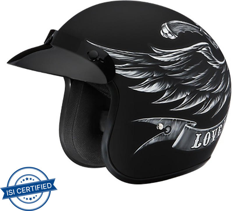 STUDDS JETSTAR CLASSIC D9 DECOR Motorbike Helmet(Matt Black)