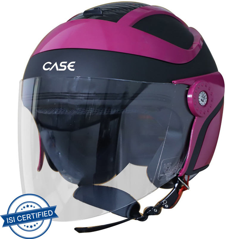 Steelbird SB-29 Case Motorbike Helmet(MAT BLACK WITH PINK)