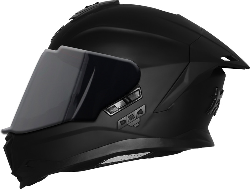 Steelbird SBH-57 Fighter Bass X Bluetooth Helmet, ISI and DOT Certified Full Face Motorbike Helmet(Matt Black)