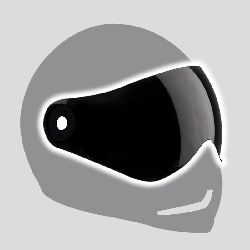 Steelbird Visor for SB-50 Tinted/Black Visor compatible for all SB-50 models Motorbike Helmet(Tinted/Black Visor)