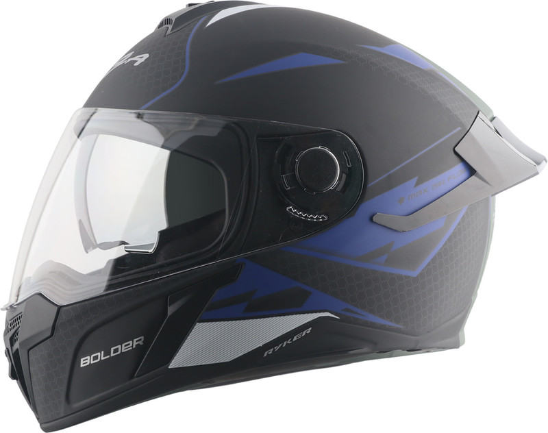 VEGA Ryker D/V Bolder Motorbike Helmet(Dull Black, M.Blue)