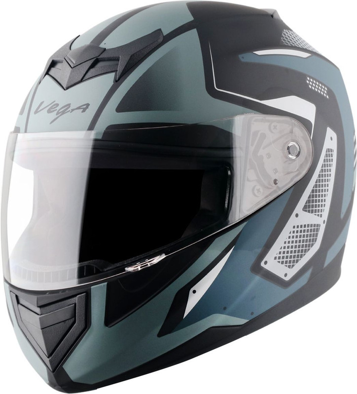 VEGA Edge Passion Motorbike Helmet(Dull Black Grey)