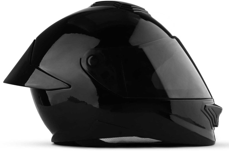CHW Hunter Aerodynamic Spoiler ABS Material and Unbreakable PC Visor Unisex Motorbike Helmet(Black)