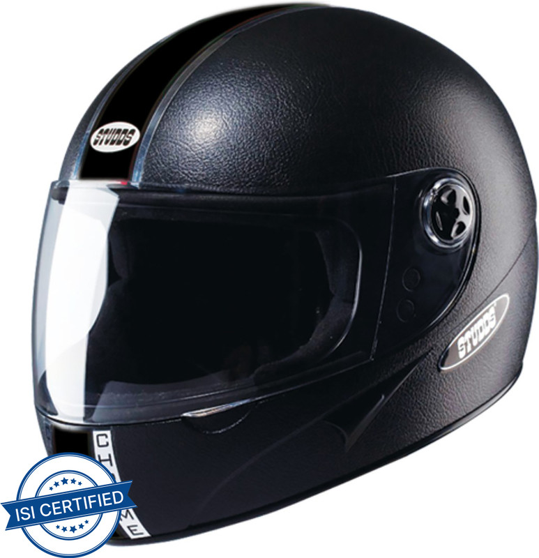 STUDDS CHROME ECO FULL FACE - L Motorsports Helmet(Black)