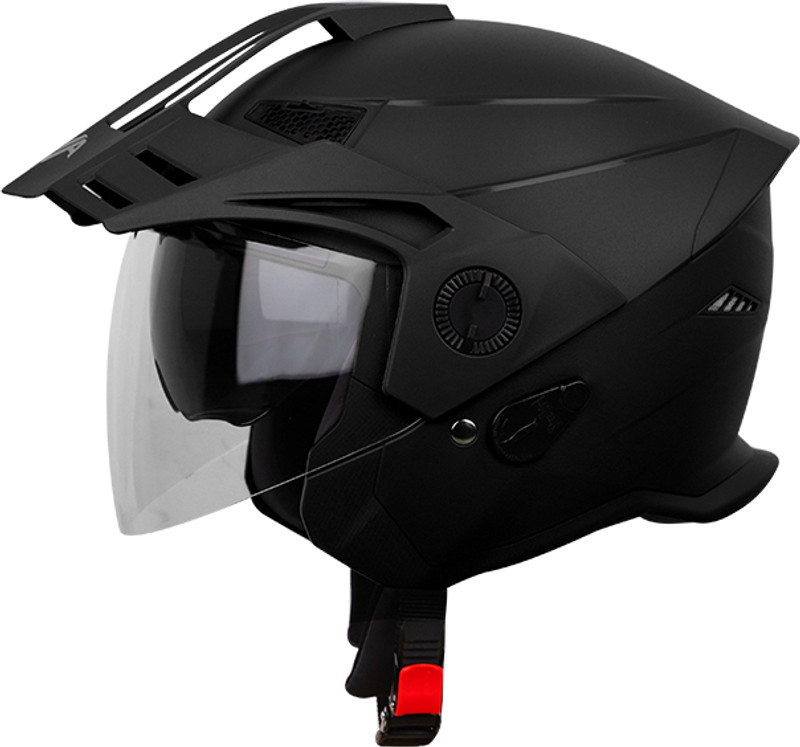 Steelbird SBH-23 AVA Dual Visor Dashing Black Motorbike Helmet(Black)