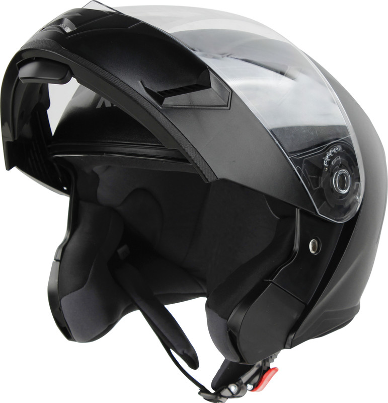 Steelbird SBA-19 R2K HI-QUALITY FLIP-UP BLACK 600 MM Motorbike Helmet(Black)