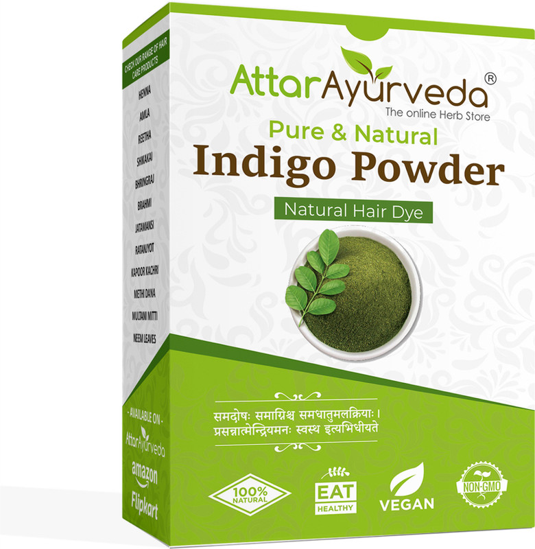 Attar Ayurveda Indigo Powder for black hair | Pure and Natural(400 g)
