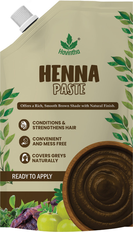 Havintha Henna Paste for Hair Color, Fresh Ready to Apply | Mehndi - Rich Brown Shade(200 g)