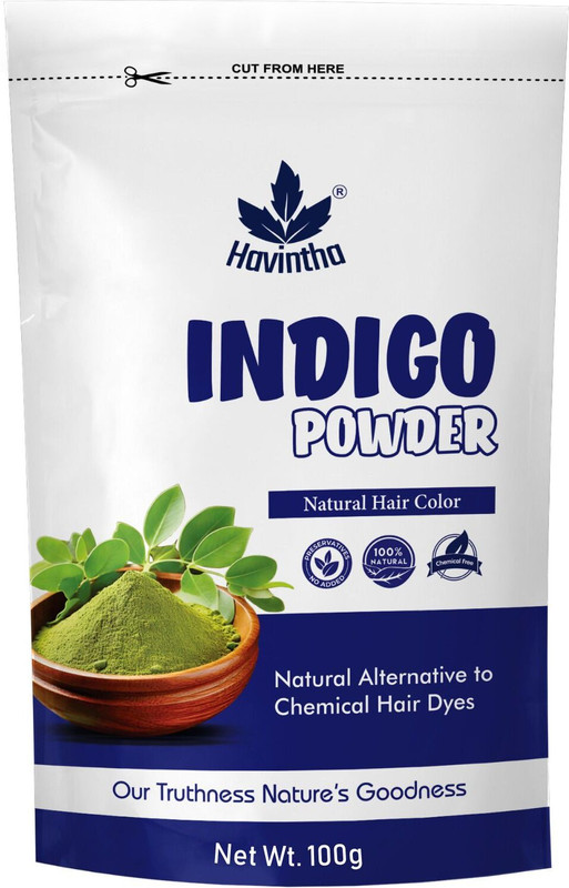 Havintha Indigo Powder for Black Hair | Indigo Leaves Powder for Hair Colour(100 g)
