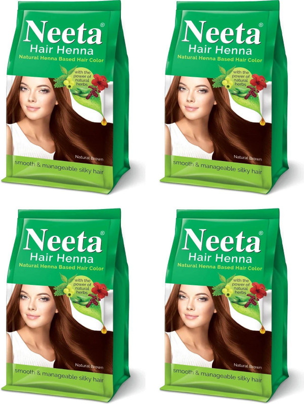 Neeta Natural Henna Based Hair Color 125 gm (Pack of 4)(500 g)