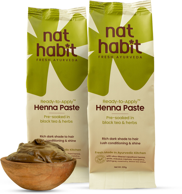 Nat Habit Ready-to-Apply Henna Paste for Hair | Hassle-free Replacement to Henna Powder(220 g)