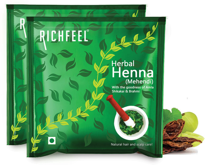 RICHFEEL Henna Mehendi Powder| Natural Hair Colour with Amla|100 g (Pack of 2)(200 g)
