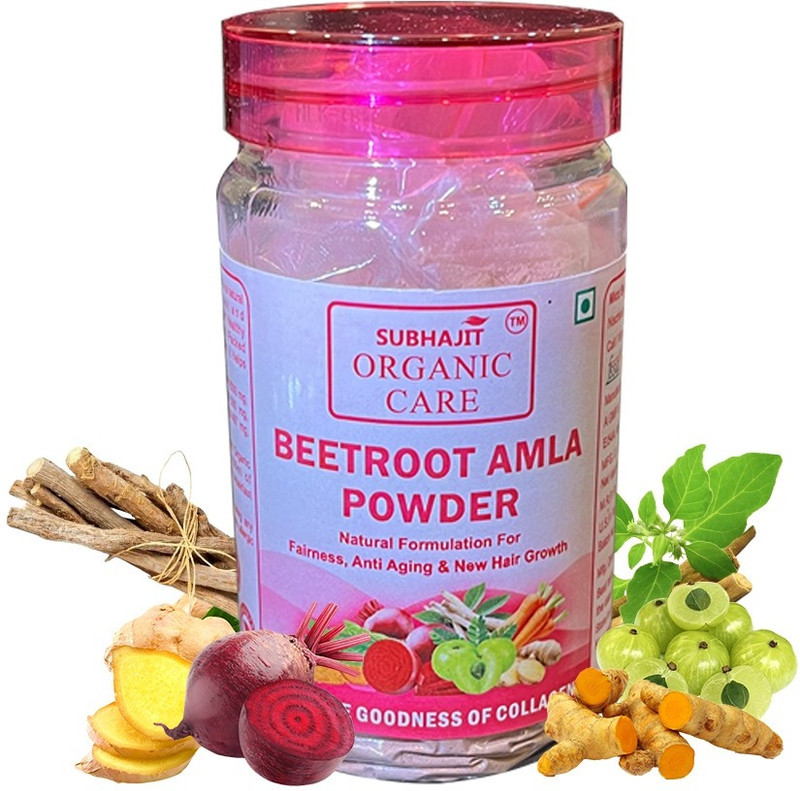 SUBHAJIT ORGANIC CARE Beetroot Amla Powder For Healthy Hair & Skin(100 g)