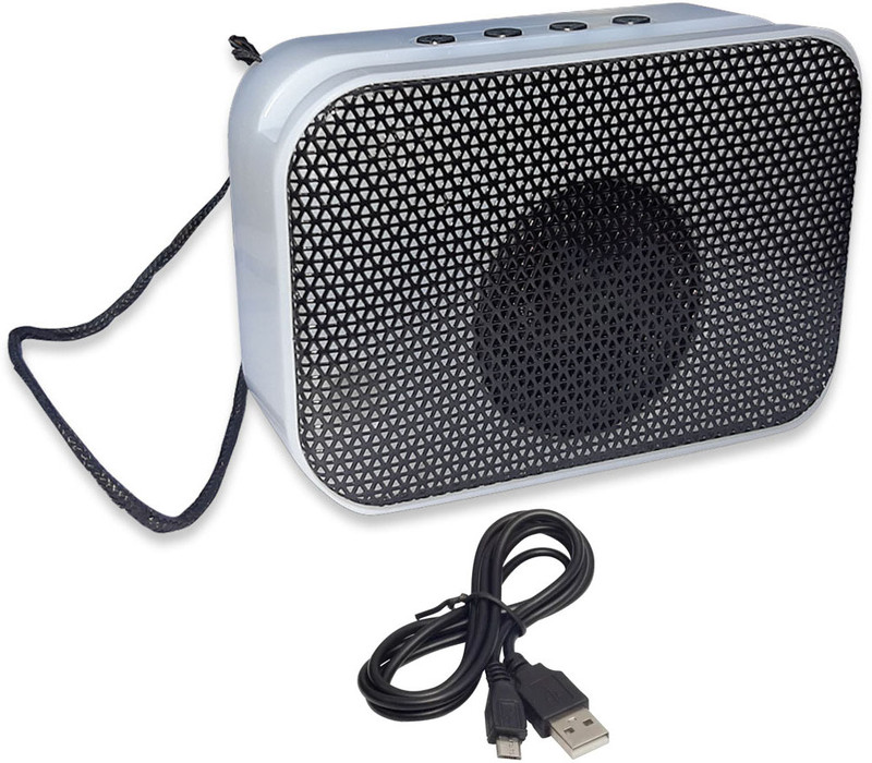 Wanzhow Rechargeable Wireless Bluetooth Speaker Support TF/USB/Pen Drive bass Micro Hi-Fi System(Black)