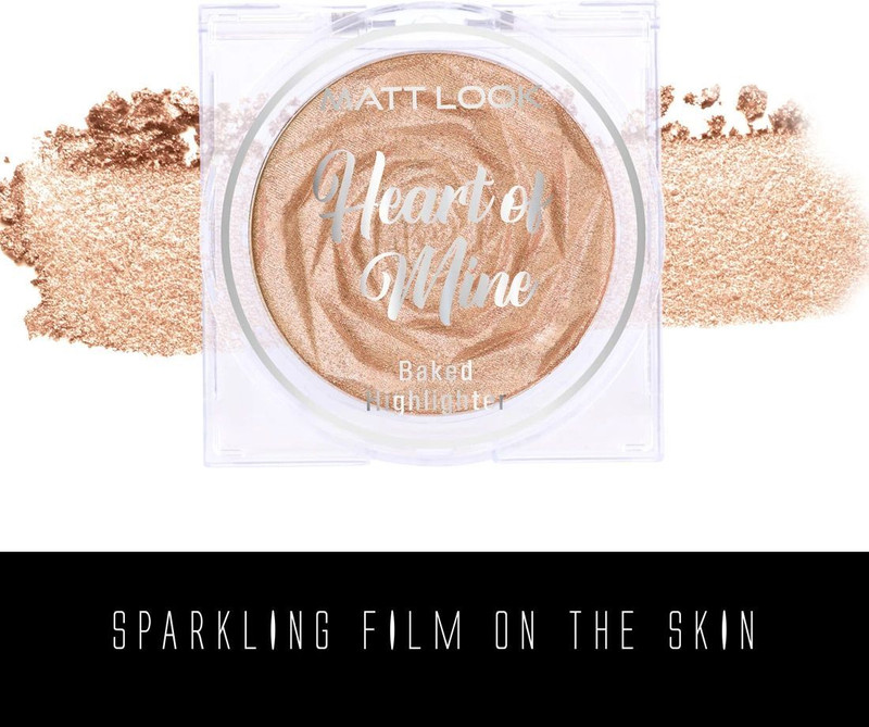 MATTLOOK Heart of Mine Natural Glow Ultra Pigment Easyblend Texture Longwear Illuminating Highlighter(8 g, 03 Blossom Glow)