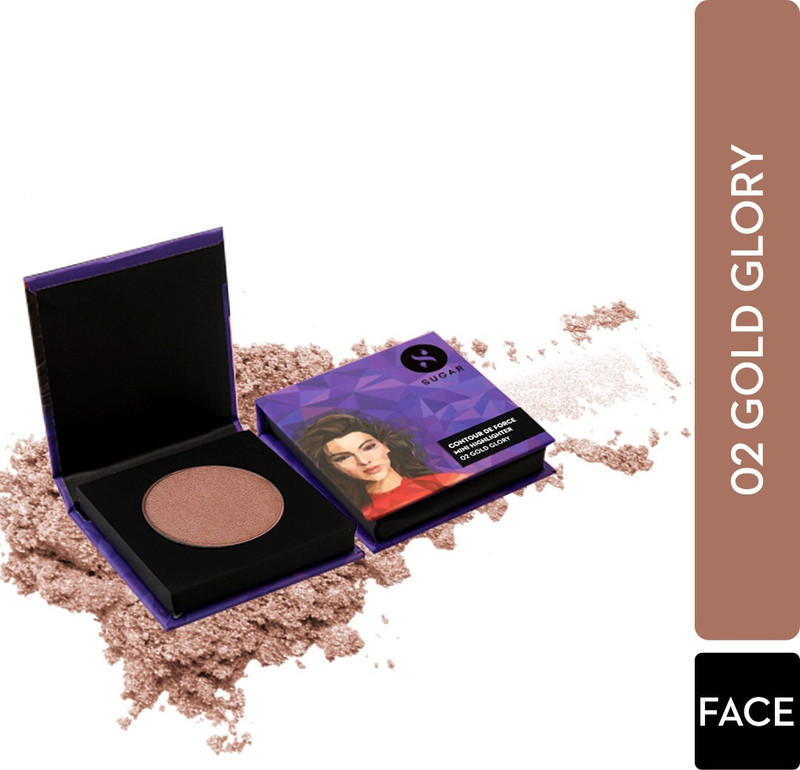 SUGAR Cosmetics Contour De Force Mini Lightweight  Highlighter(4 g, 02 Gold Glory (Golden Bronze))