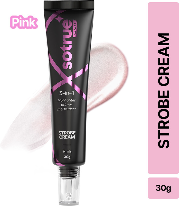 Sotrue Strobe Cream - 30gm | Instant Illumination | Primer + Moisturizer + Highlighter(30 g, Pink)