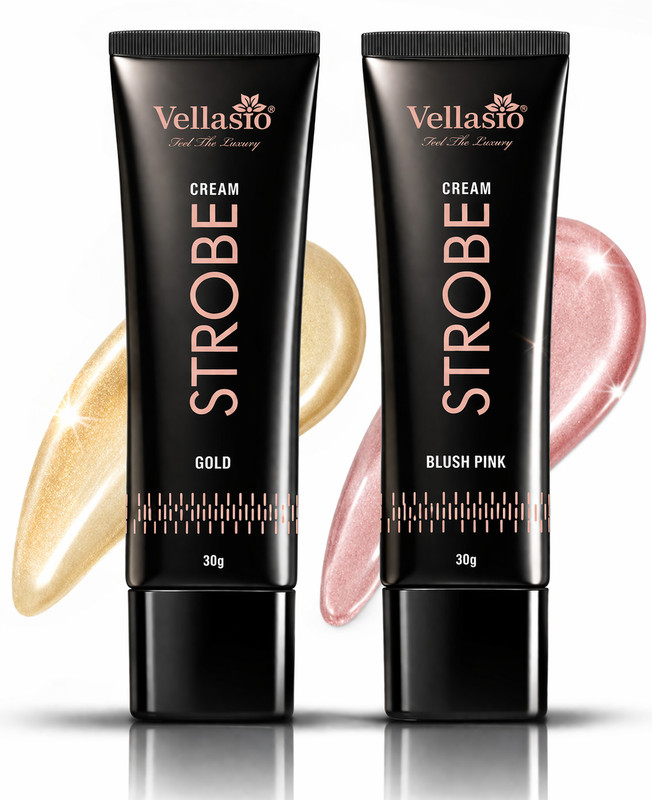 vellasio Strobe Cream Gold & Blush Pink Combo Highlighter(60 ml, PINK, Gold)