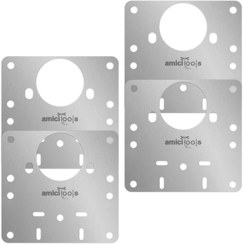 amiciTools Hinge Repair Plate | Stainless Steel (SS202) Door Hinge Reinforcement Strap Hinge(Silver Pack of 4)