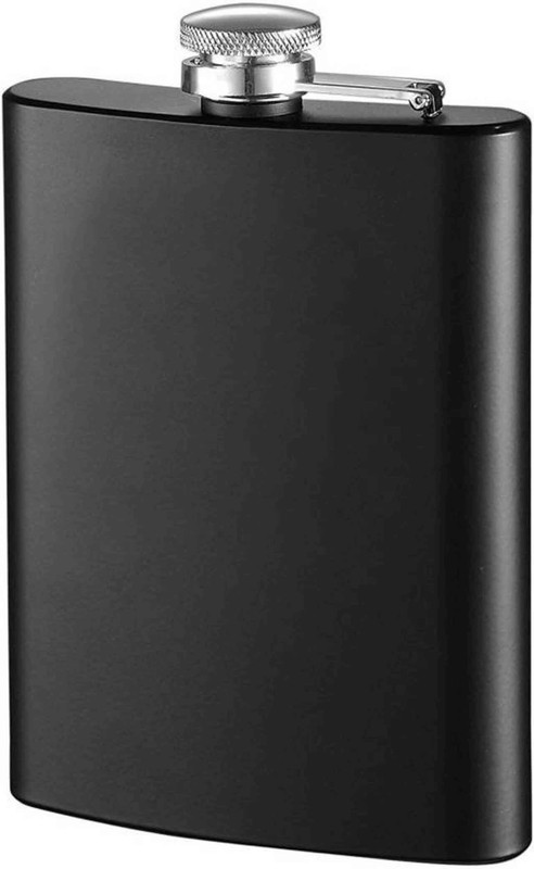 Protos India.Net Blenders Choice Matte Black Easy Sip Liquor & Alcohol Drinks Hip Flask CR06 stainless steel with matty finish Hip Flask(230 ml)