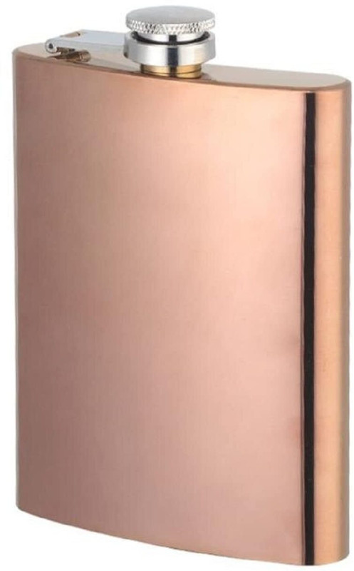 Augen Hip Flask Stainless Steel Leak Proof Bronze 8oz Liquor Pocket Alcoholic Holder Stainless Steel Hip Flask(230 ml)