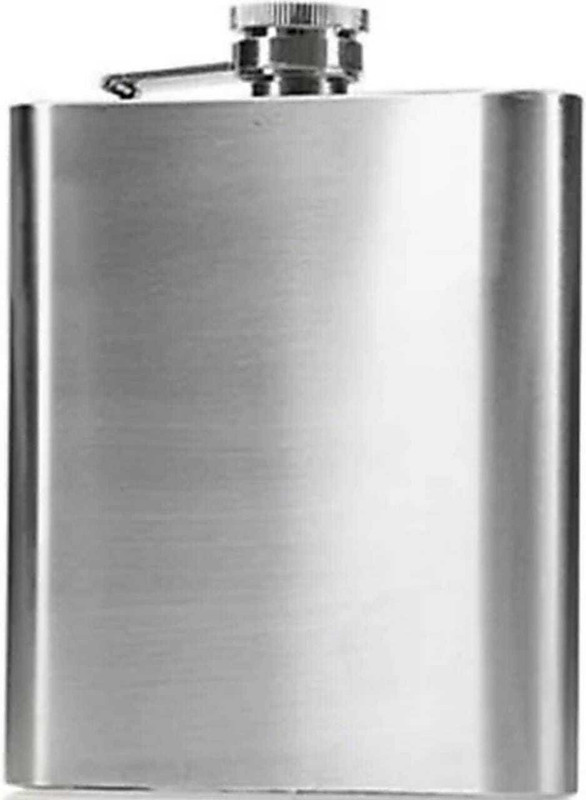 Protos India.Net ESV- Hip Flask Matallic Sliver Alcoholoc Beverage Holder STEEL Hip Flask(207 ml)