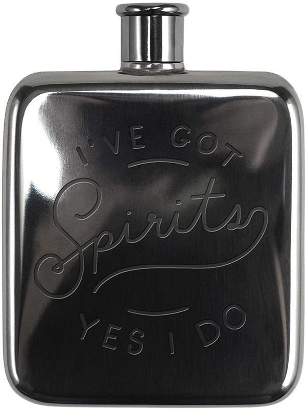 SmartAge SmartAge Portable Pocket Hip Flask Bottle | Gun Metal I've Got Spirits Yes I Do Gun Metal Hip Flask(178 ml)