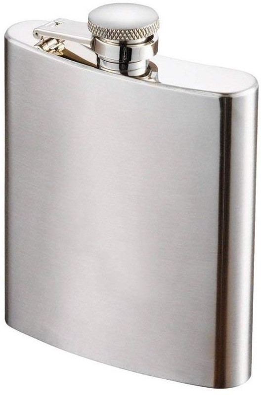 Tekzie Stainless Steel Hip Flask (7 OZ | 207 ml) (Pack of 1) Pocket Steel Liquor flask Steel Hip Flask(207 ml)
