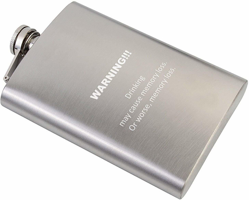 Wellingston Funny Quotes Hip Flask (Pocket Stainless Steel) Whisky Holder Liquor Holder 7 Oz (210 ML) (Silver Sand) Stainless Steel, Metal Hip Flask(210 ml)