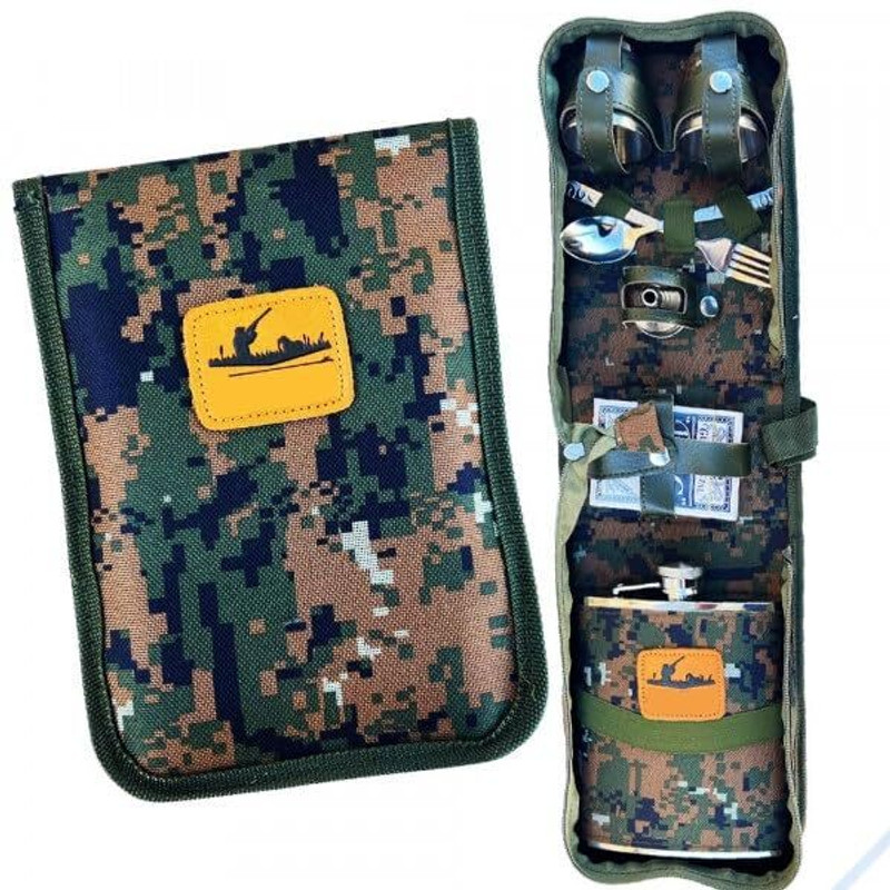 zvonko Hunting Companion Set Hip Flask Mug, 2 Cups, Fork, Spoon, Shoulder Strap Hip Flask(236 ml)