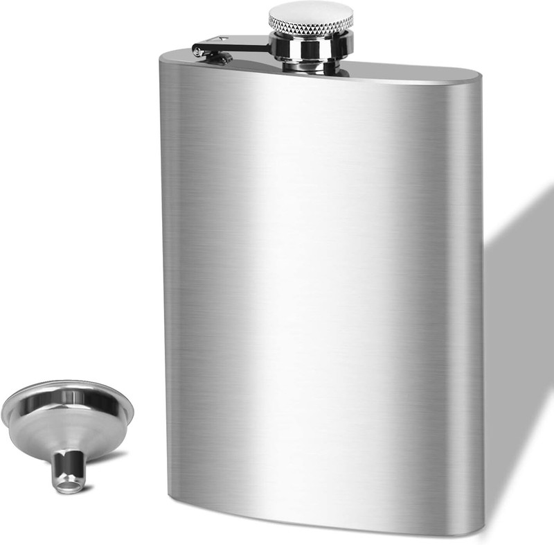 BARDECOR Hip Flask with Funnel | Pocket Liquor Bottle | Alcohol Drinks Holder | 8 Oz | Stainless Steel Hip Flask(250 ml)