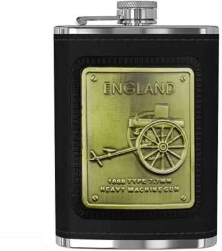 HIVVO Hip Flask with Funnel Stainless Steel Body Stainless steel Hip Flask(230 ml)