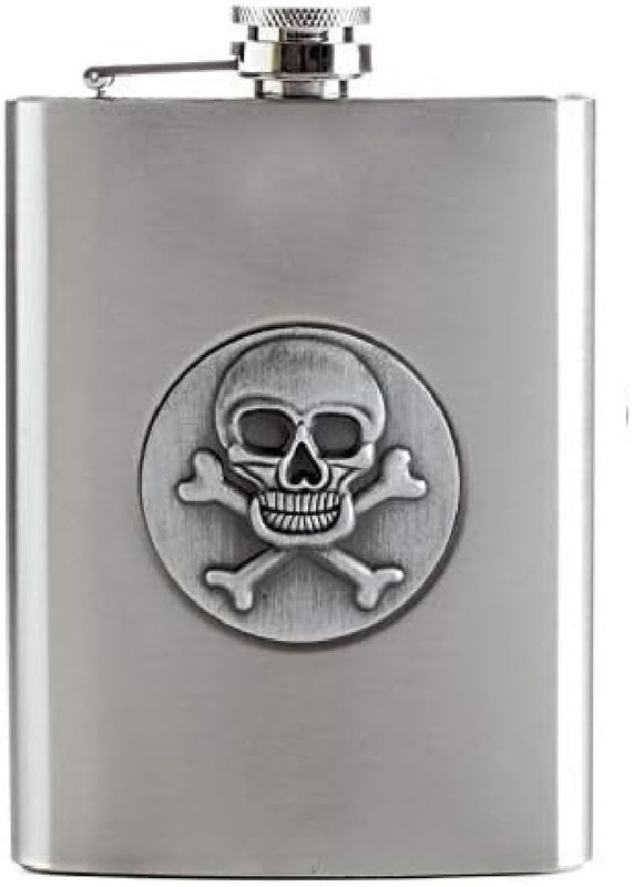 Lufarp 3D Skull Design Whisky Holder Stainless Steel Hip Flask(236 ml)