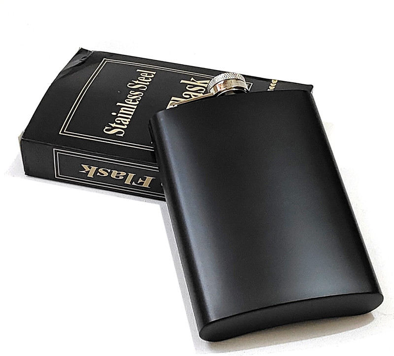 QAZ Essentials Liquor Imported High Quality Pocket Hip Flask Whiskey Wine Bottle Drinks Holder, Liquor Flask Holder Gift Set, Vodka Bottle, Whiskey Stainless Steel Hip Flask(236 ml)