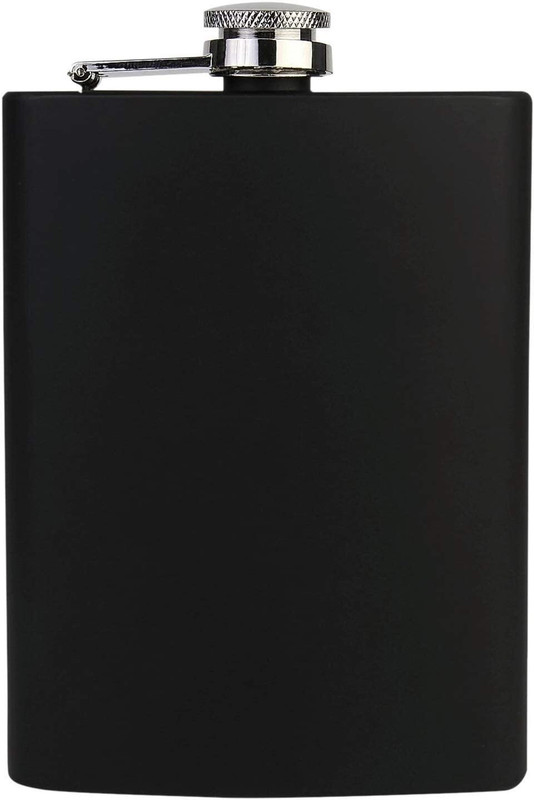 zvonko Black 8oz Hip Flask Stainless Steel Leak Proof Portable Alcoholic Bottle Hip Flask(500 ml)