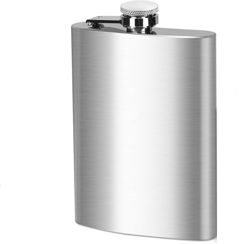 PINOPZA Hip Flask for Men Pocket Drinking Flask(236 Ml, Silver) stainless steel Hip Flask(240 ml)