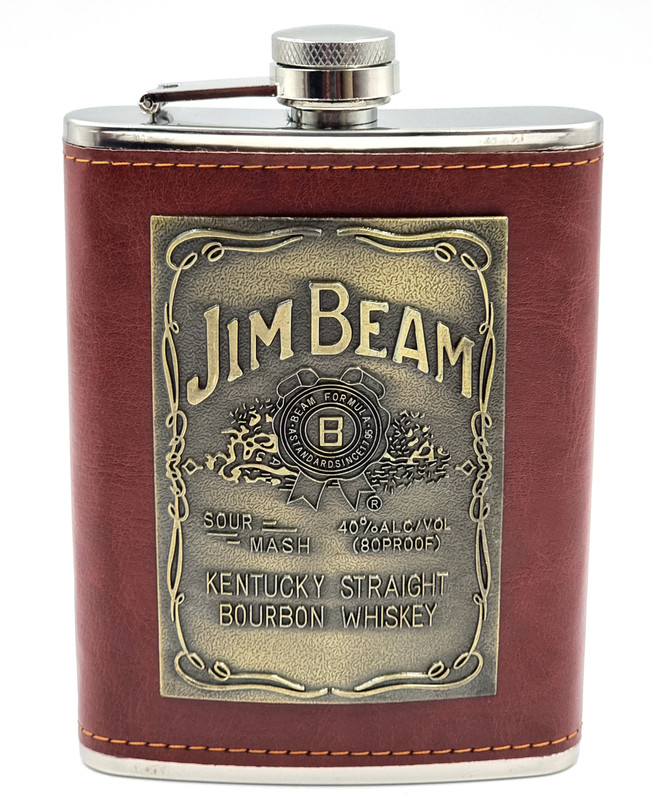 VIOVI JB Portable Hip Flask (8oz) Alcohol Drinks Whiskey Liquor Holder Bottle Stainless Steel Hip Flask(230 ml)