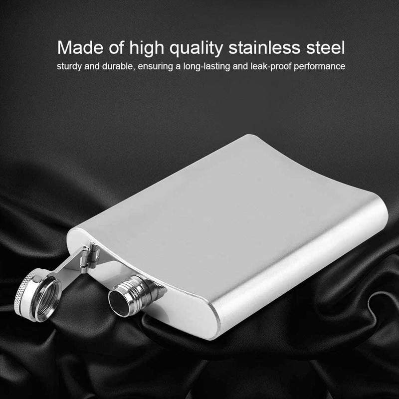 Wanzhow Hip flask Alcohol Drink Wine Whiskey Holder Bottle Or Liquor Flasks for Men 6 oz Stainless steel Hip Flask(177 ml)
