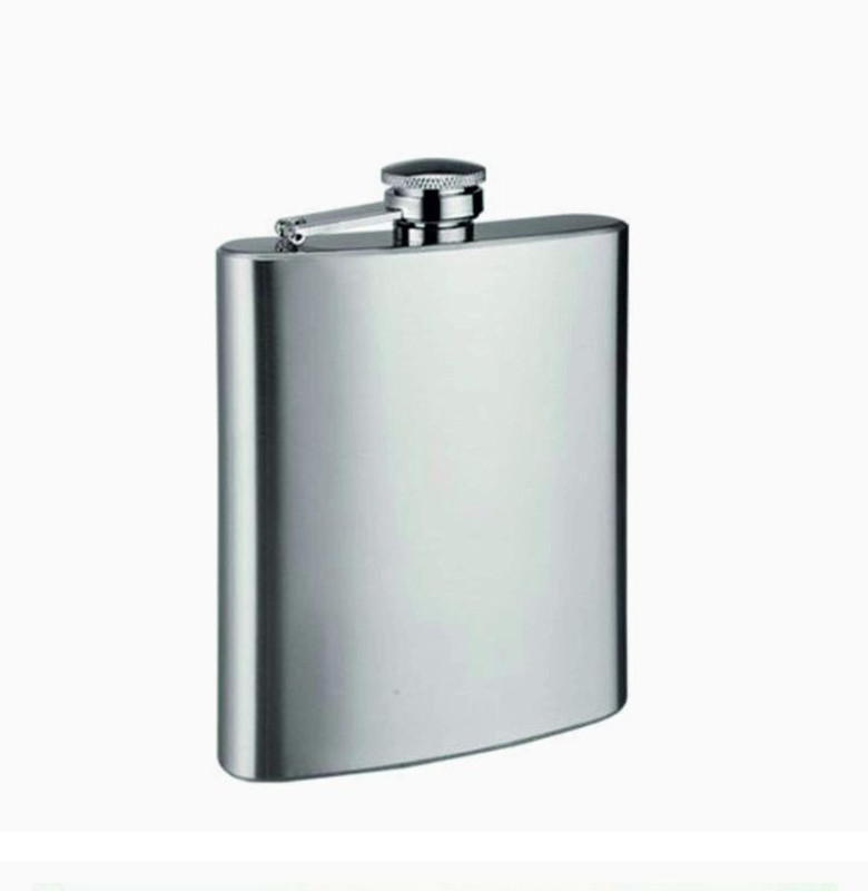 Rame Portable Alcoholic Beverage Holder for Wine Vodka Whisky (Plain) Stainless Steel Hip Flask(230 ml)