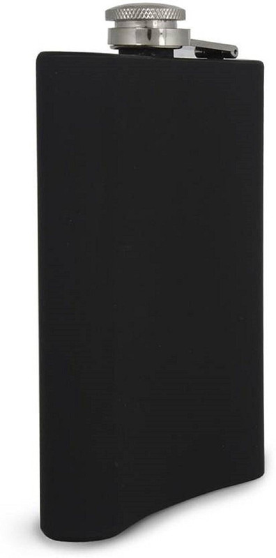 Protos India.Net 7OZ ( 200Ml ) Matt Finish Pocket Black Leak Proof Stainless Steel Hip Flask(200 ml)