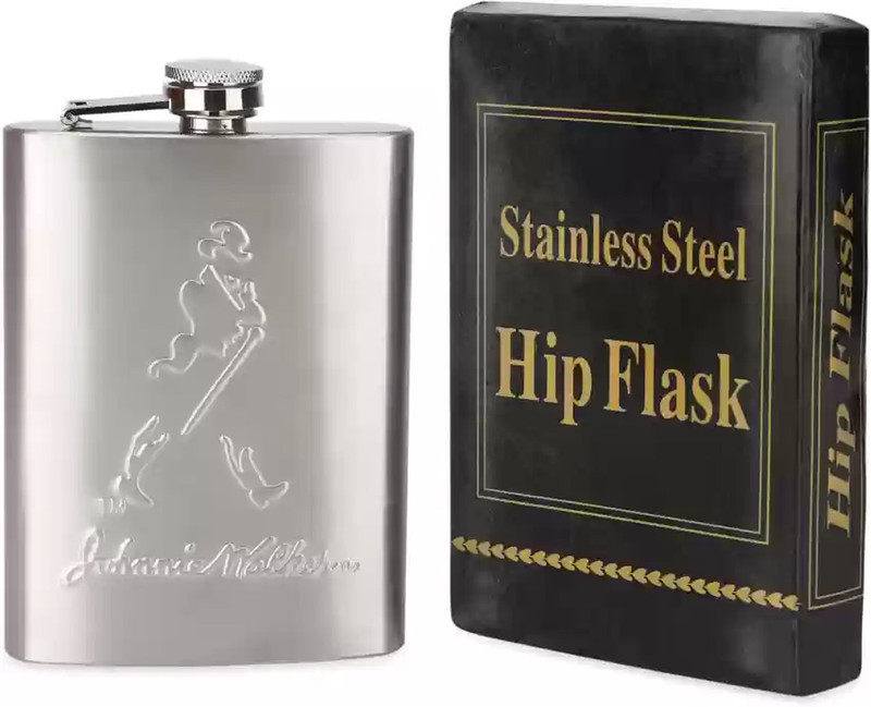 Stainlesssteel Silver Hip Flask Stainless steel Hip Flask(235 ml)