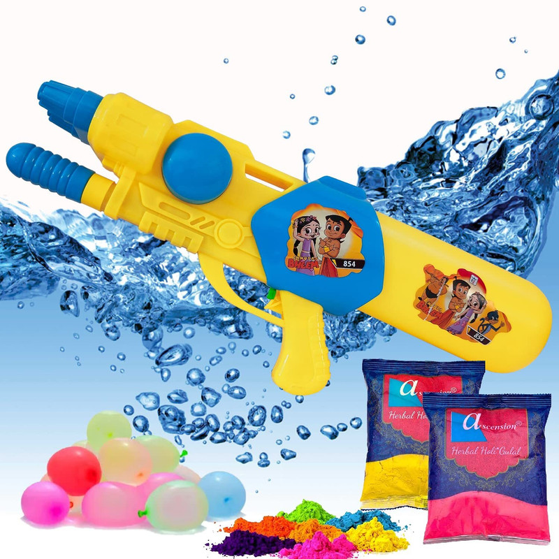 Ascension High Pressure Water Toy Gun Holi Pichkari For Kids Girls Boys Water Gun(Yellow)
