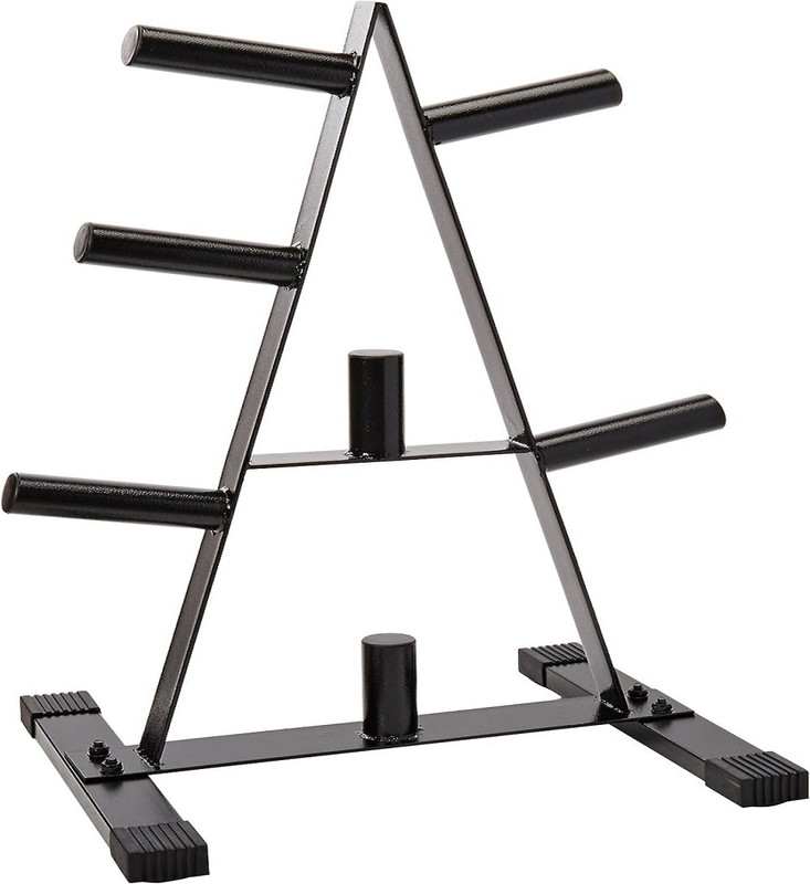 IRIS 100 kg Standard Weight Plate Tree Shape for 1-Inch Plates for Home Gym Home Gym Combo