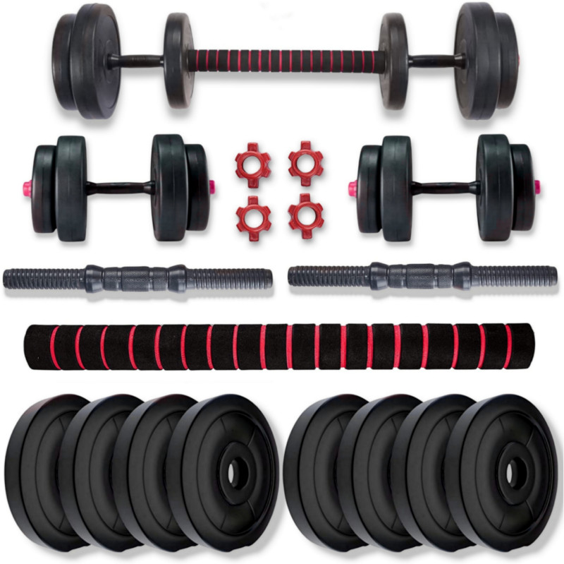 BULLAR 30 kg Adjustable Dumbbell Set with Accessories with Connector Rod Home Gym Combo