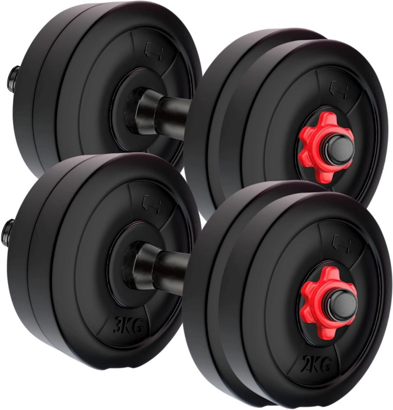 rj fitness 20kg 2.5kg*8pc Plate With Dumbbell Rod Adjustable Dumbbell(20 kg)