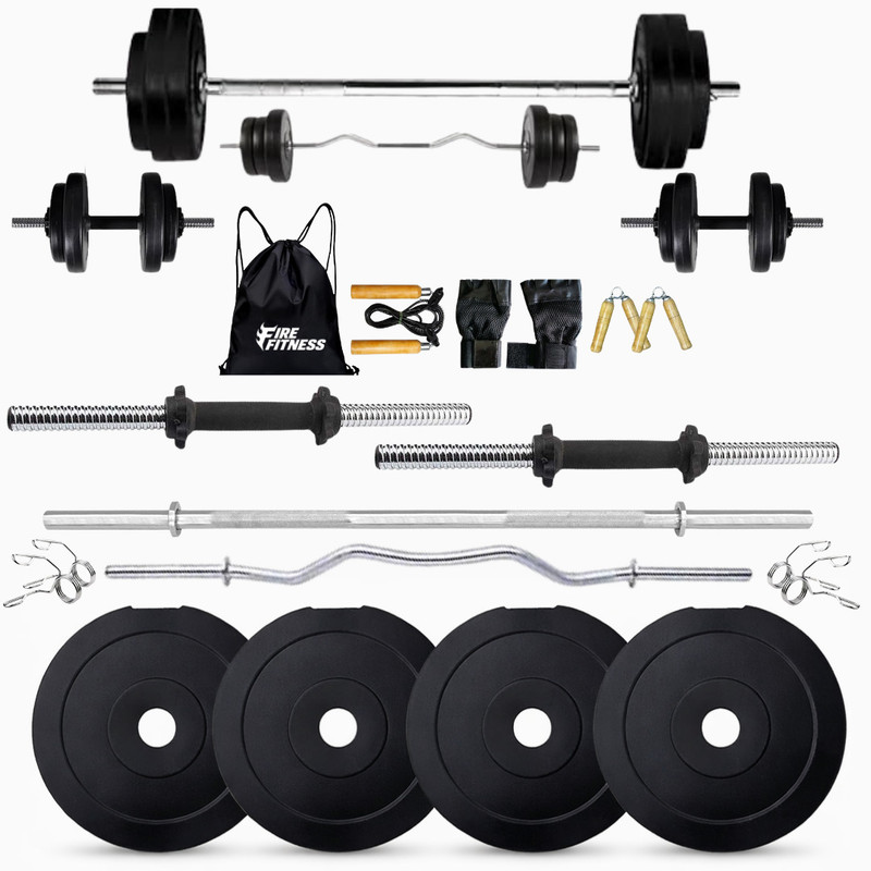 FIRE FITNESS 5 kg Gym Set for Home 20kg PVC Combo Weight Dumbbell Set Home Gym Equipment Home Gym Combo